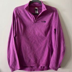 North Face 1/4 zip fleece pullover Orchid Pink Purple S Small